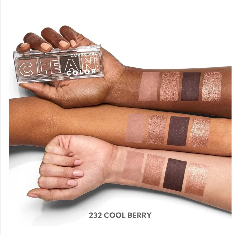 CoverGIRL Clean Fresh Clean Color Eyeshadow Quad Palette in 232 Cool Berry NWT